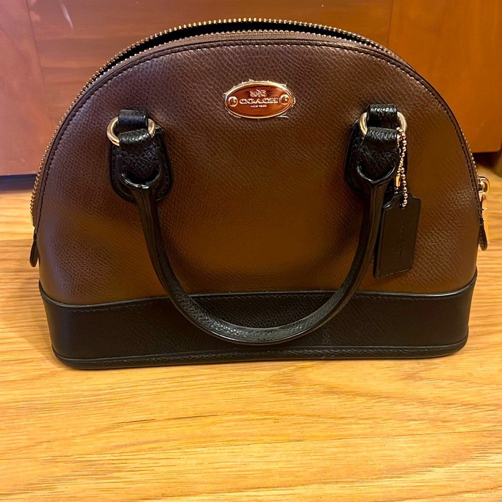 Coach Brown and Black Leather purse